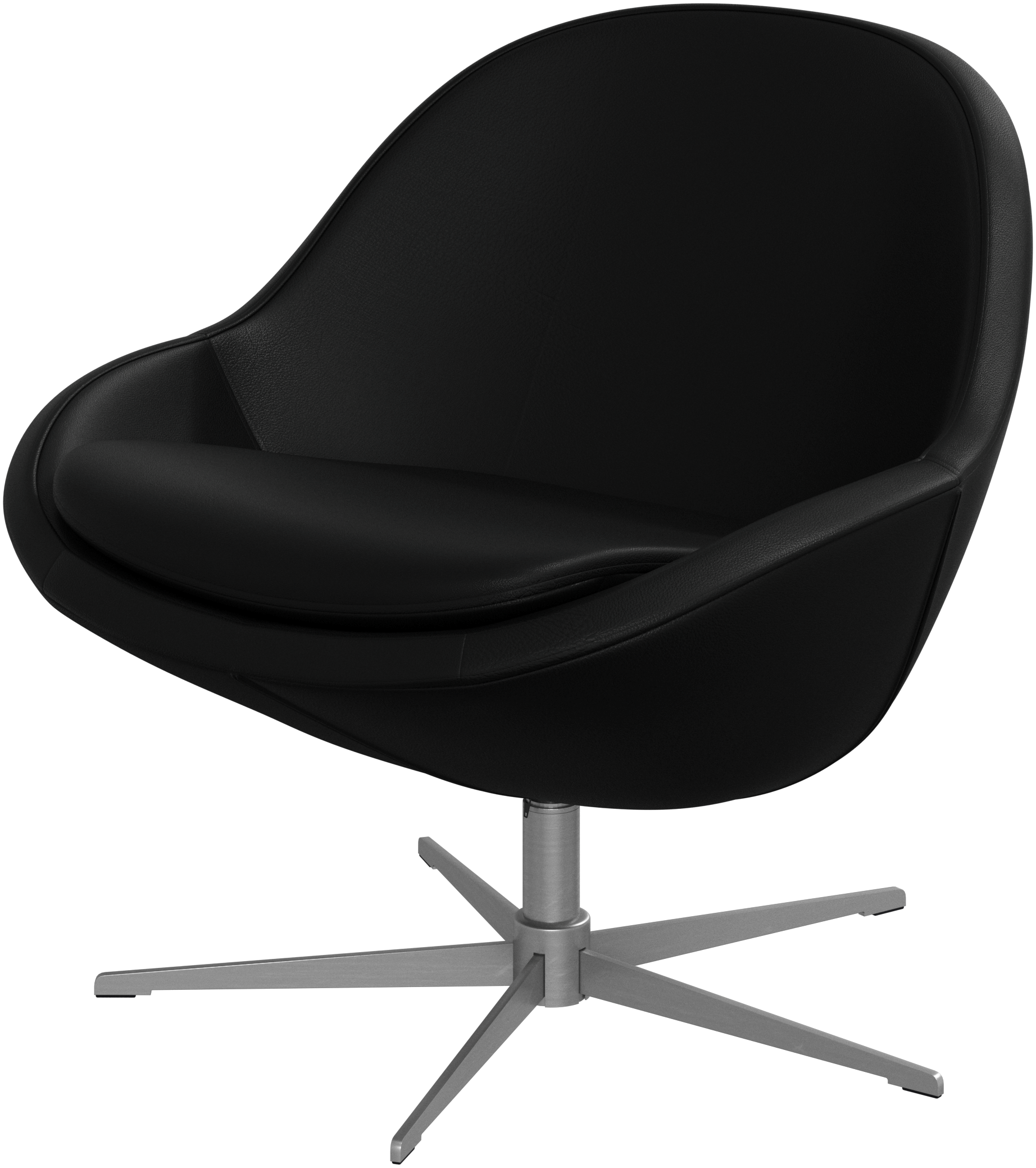 BoConcept Veneto armchair with swivel function - brushed steel
